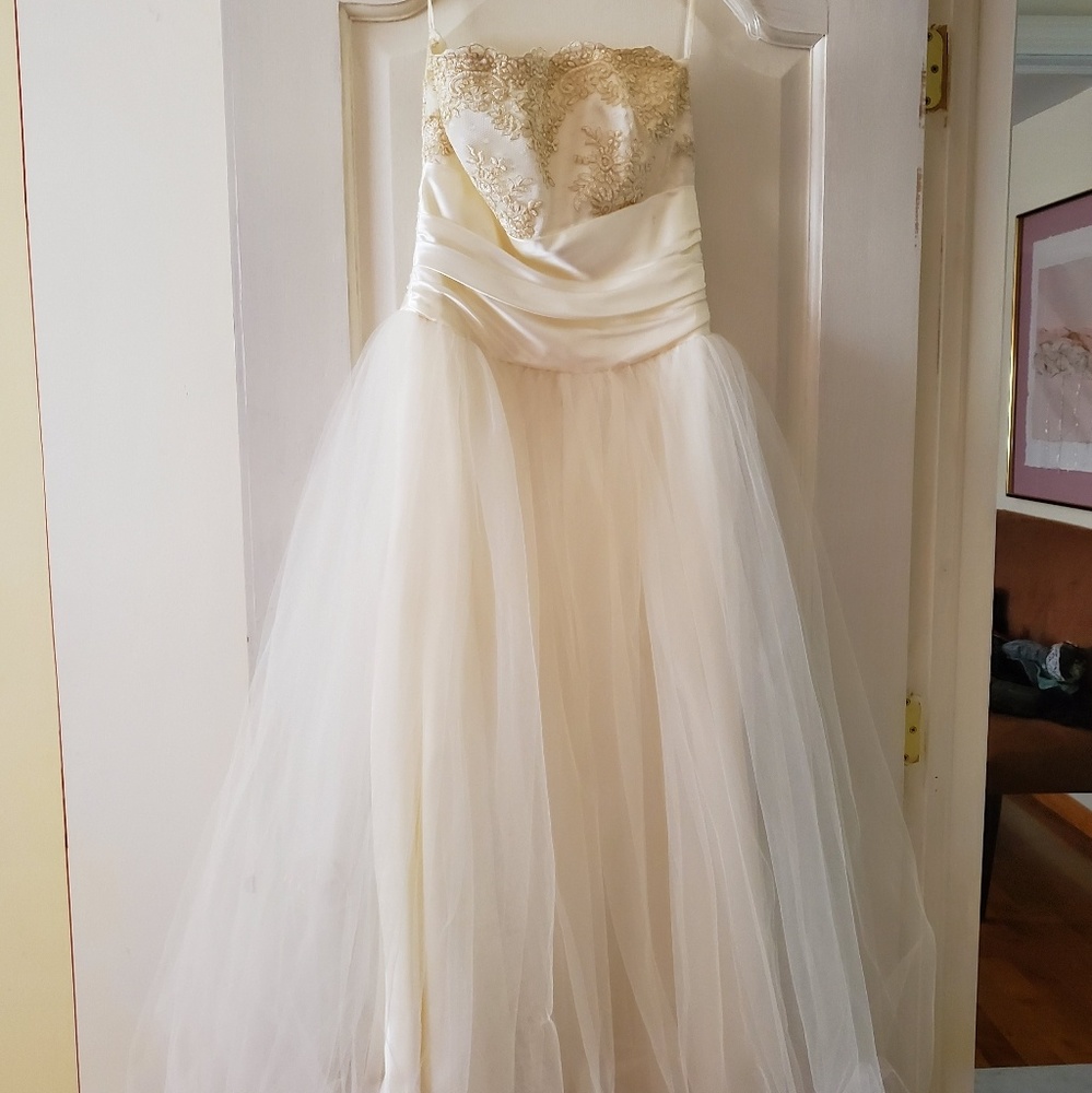 Ivory tulle cocktail dress